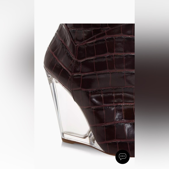 Stuart Weitzman Lucite Croc Over the Knee Boots - Picture 3 of 15